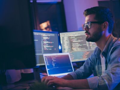 Startup team building a DevOps pipeline